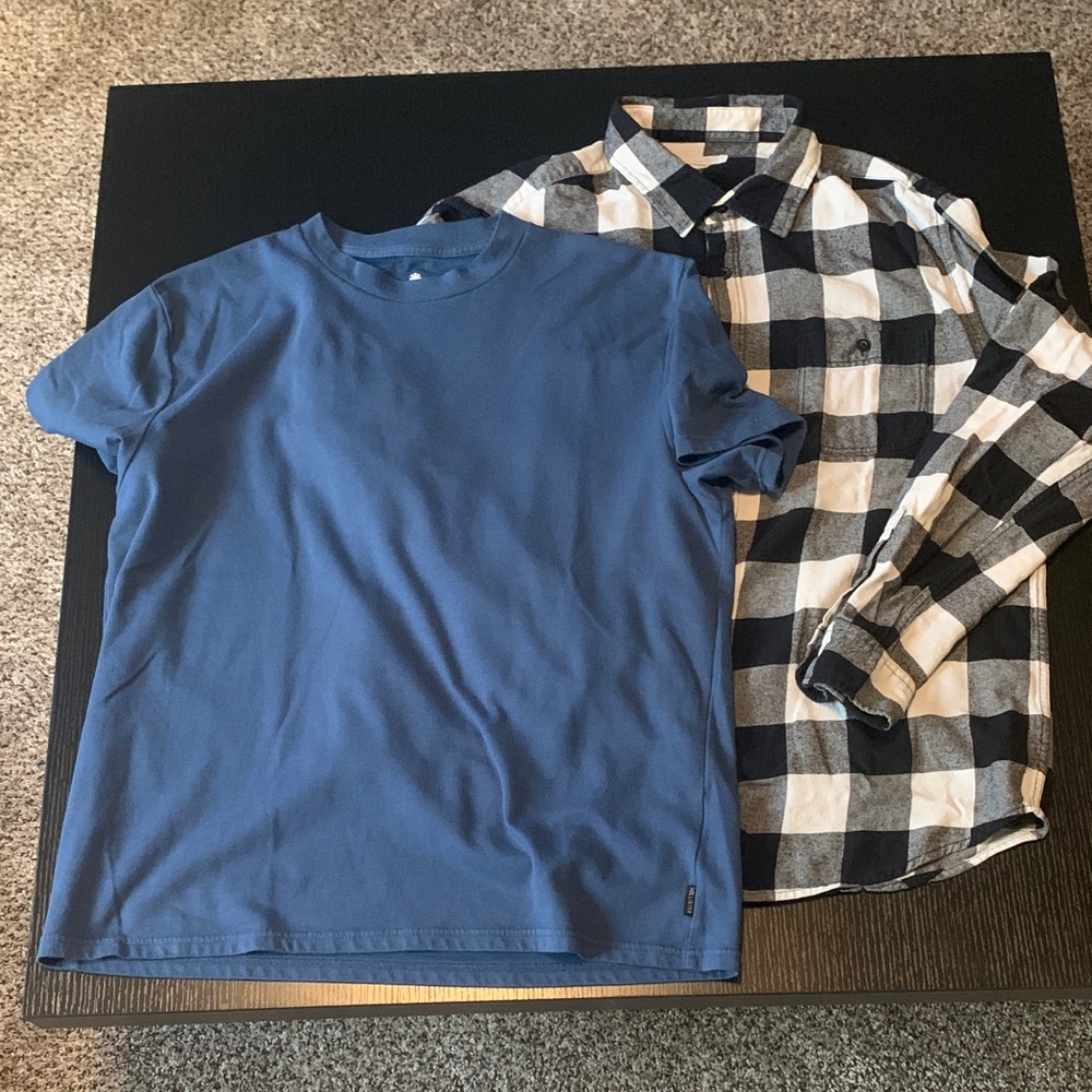 Men’s Flannel and T-shirt Bundle